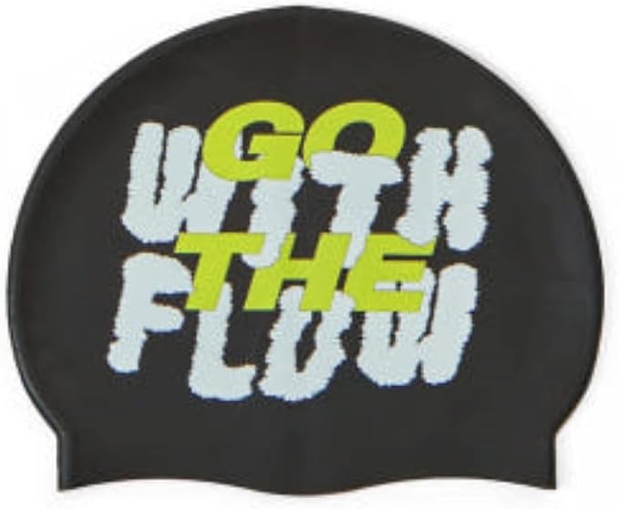 Unisex Silicone Swimming hat That Protects Hair and Ears, Pretty and Cool Artist Collaboration Design Swimming hat