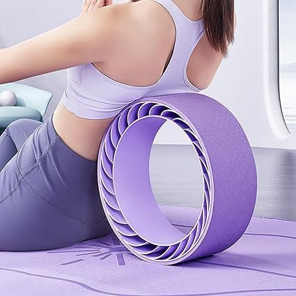 Curve magic wheel：Fit Prop Foam Padded Back Stretcher Wheel with Center Spine Cradle，Yoga Wheel for Improving Yoga Poses, Backbends Balance Stretching PainEssential high-value fitness tool