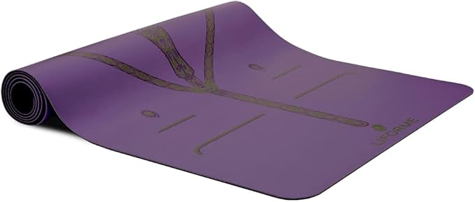 Liforme Printed Yoga Mat Collection - Free Yoga Bag Included - Patented Alignment System, Warrior-like Grip, Non-Slip, Eco-friendly, Sweat-resistant, Long, Wide and Thick for Comfort