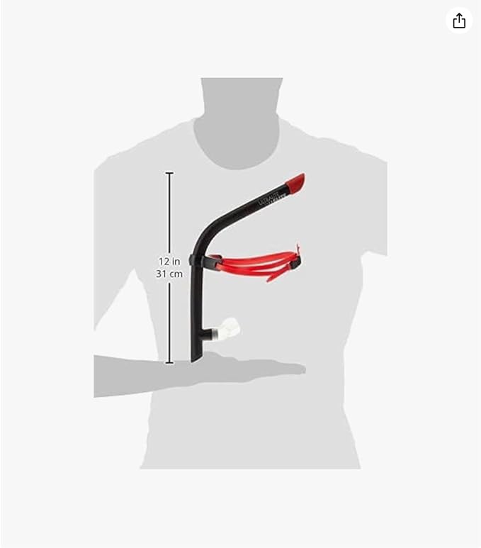 TYR Ultralite Elite Swim Snorkel - Adult Snorkeling Gear for Swimming Training - Ultra-Lightweight and Comfortable for Body Alignment Exercises
