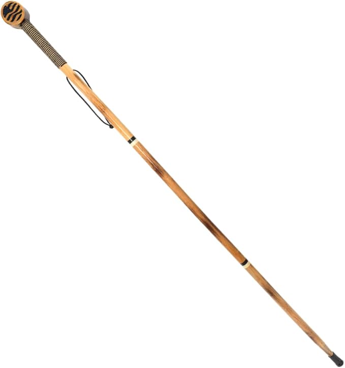 SE 3 Piece 55" Detachable Pine Wood Walking/Hiking Stick with Metal Tip, Reinforced Rubber Tip, and Water-Resistant Travel Pouch - Portable and Durable for Outdoor Adventures