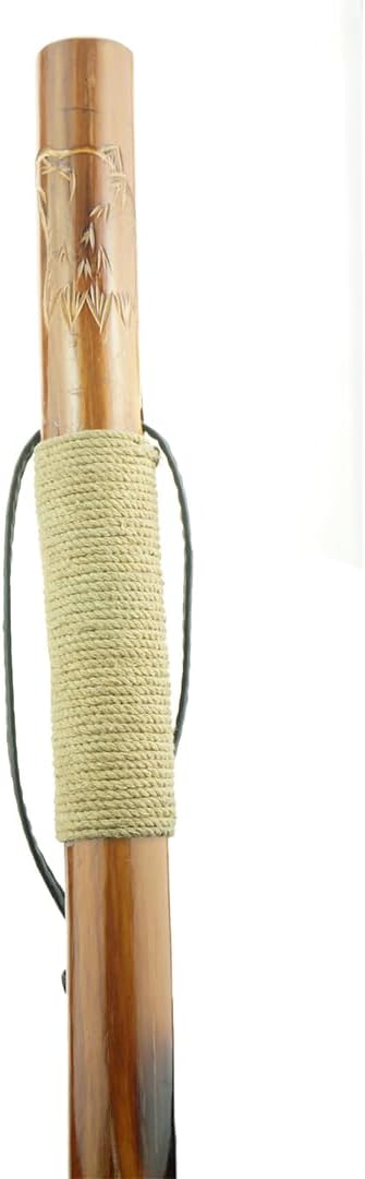 SE Survivor Series 55" Hand Carved Wolf Hiking Stick, Weatherproof, Rope Wrapped, Metal Tip - WS626-55RW