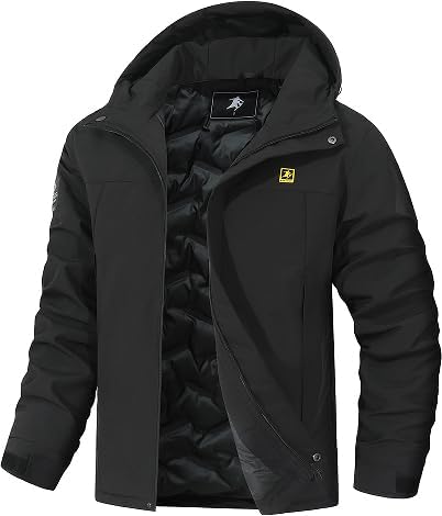 Men's Warm Winter Coats Waterproof Ski Jacket Windproof Snow Coat Mountain Windbreaker Hooded Raincoat