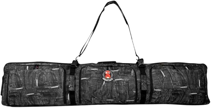 UNISTRENGH Padded Snowboard Bag With Wheels - Travel Bag for Single Snowboard and Snowboard Boots,Helmet,Clothes