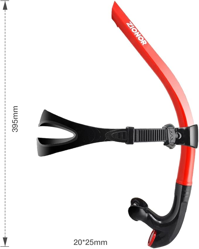 ZIONOR Snorkel Lap Swimming Swimmer Training Diving Snorkeling Comfortable Mouthpiece One-Way Purge Valve for Pool Open Water