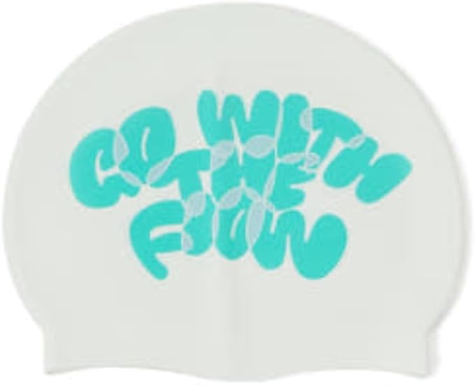 Unisex Silicone Swimming hat That Protects Hair and Ears, Pretty and Cool Artist Collaboration Design Swimming hat