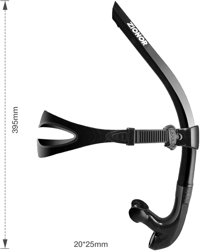 ZIONOR Snorkel Lap Swimming Swimmer Training Diving Snorkeling Comfortable Mouthpiece One-Way Purge Valve for Pool Open Water