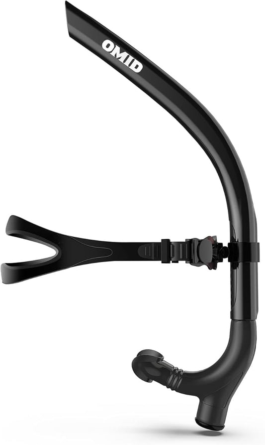 OMID SN1 Snorkel for Adult Youth, Diving Snorkel with One-Way Purge Valve, Food-Grade Silicone Mouthpiece