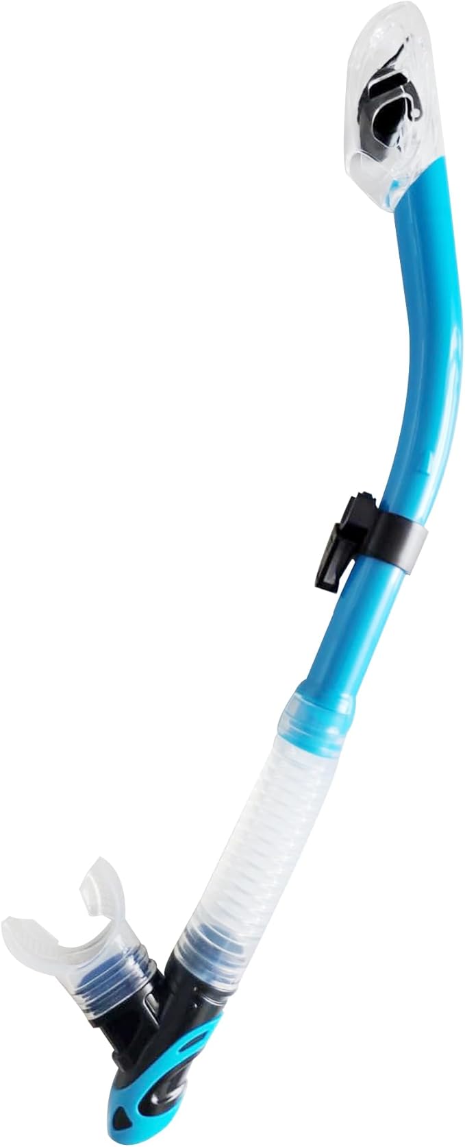 Diving Dry Snorkel, Easy Breath Diving Snorkel for Snorkeling, Scuba Diving, Freediving, Swimming Training, Design with Food-Grade Silicone Mouthpiece/Top Dry Valve for Adult Youth