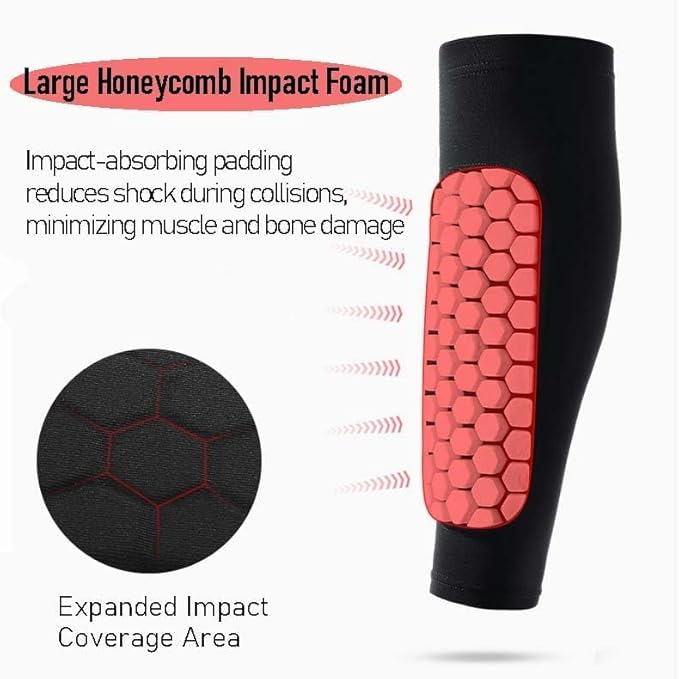 Shin Defender Shin Guards Kids 2 Pair, Shindefender Shin Guards Soccer, with Honeycomb Pads, for Soccer Kids Youth Adult