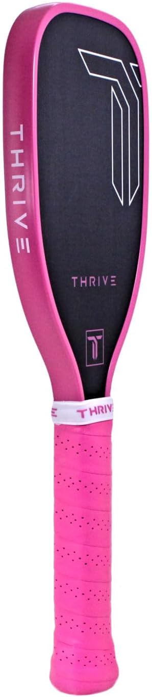 Thrive Pickleball Training Paddle Kit - Includes Trainer Paddle, 3 Fast Hands Mini Pickleballs & Paddle Eraser - T-700 Carbon Fiber, Extra Long Handle, 16mm Core