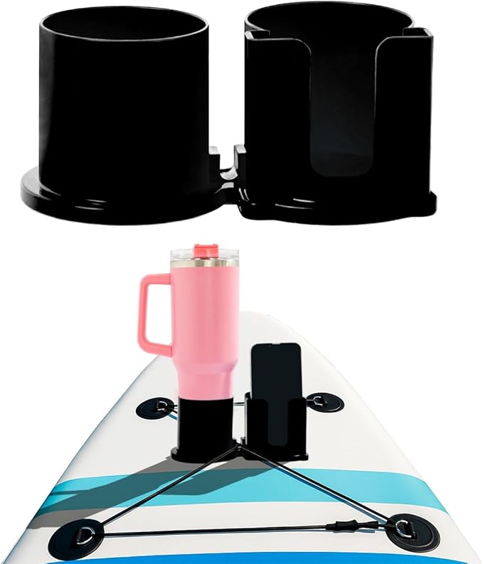Paddleboard Cup Holder, Kayak Drink Holder for Paddle Board Cup and Phone Holder, Sup Surfboards Canoes Kayak Paddle Board Accessories for Types of Cup Bottle Drink
