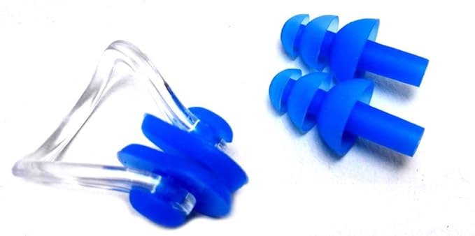 Zooshine 6 Sets Waterproof Silicone Swimming Earplugs Nose Clip Plugs,Ear & Nose Protector Swimming Sets Box Package