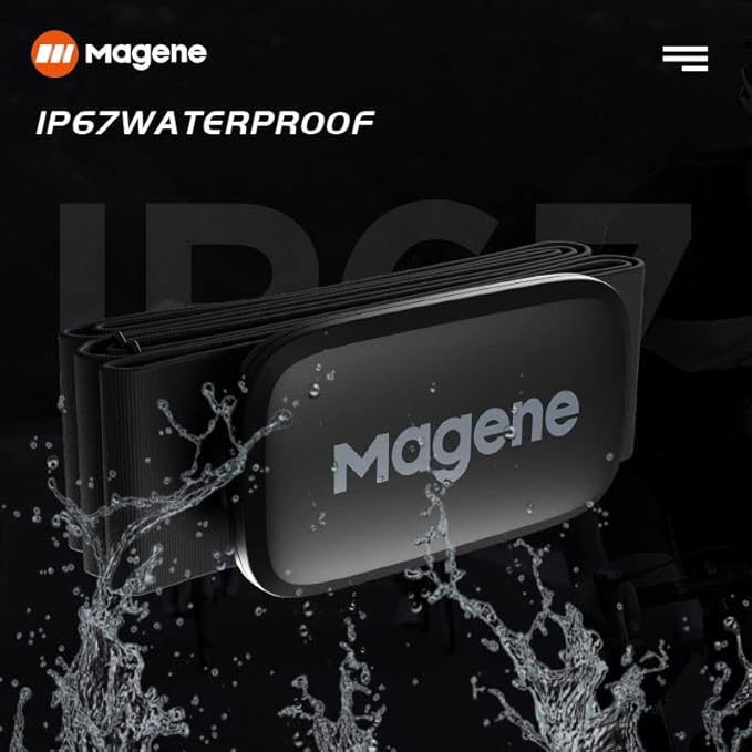 Magene H64 Heart Rate Monitor, Heart Rate Sensor Chest Strap, Protocol ANT+/Bluetooth, Compatible with iOS/Android APPs (New H64)