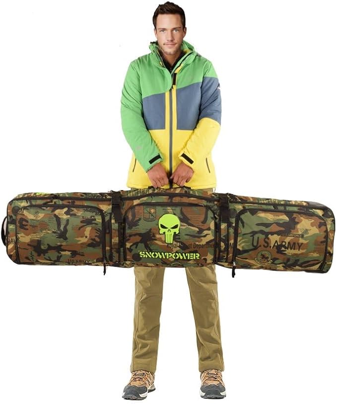 UNISTRENGH Waterproof Snowboard Bag Multi-compartment Adjustable Durable Snow Sports Equipment Backpack Bags for Air Travel