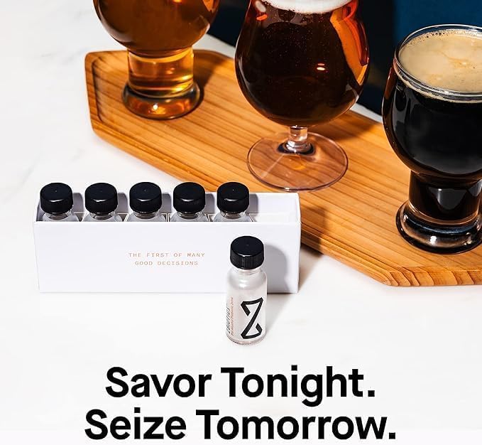 ZBiotics — Feel Better After Drinking, Wake Up Refreshed, Science-Backed, Patented Probiotic for Easier Mornings, Travel-Friendly, 6-Pack of 0.5 Fl Oz Bottles