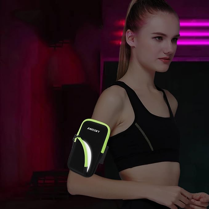 Phone Holder for Running Armband for iPhone 14 15 Pro Max 13 12 11 X XS XR 8 7 6 Plus SE Samsung Up to 6.9'' Cell Phone Arm Bands Bag with Key Card Pocket for Walking Exercise Workout Fitness