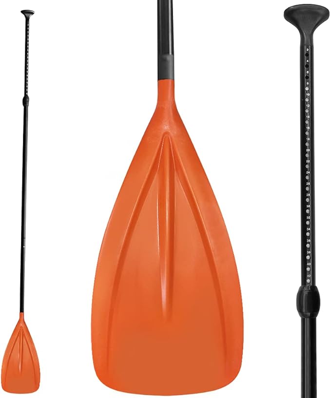 LBW 3 Piece SUP Paddle Board Paddle Floating Portable Paddleboard Accessories Adjustable Double Holes Lock Sturdy & Ergonomic for Surfing Beginner