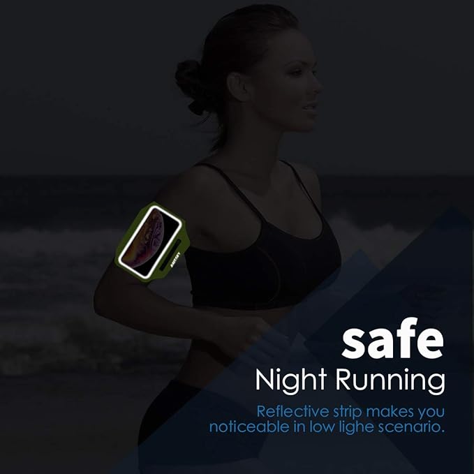 Running Armband with Earphone Bag Cell Phone Armband for iPhone 16 15 Pro 14 Plus 13 11 XR XS, Galaxy S24/S10 Water Resistant Sports Phone Holder Case & Zipper Slot Car Key Holder for 6.7 inch Phone