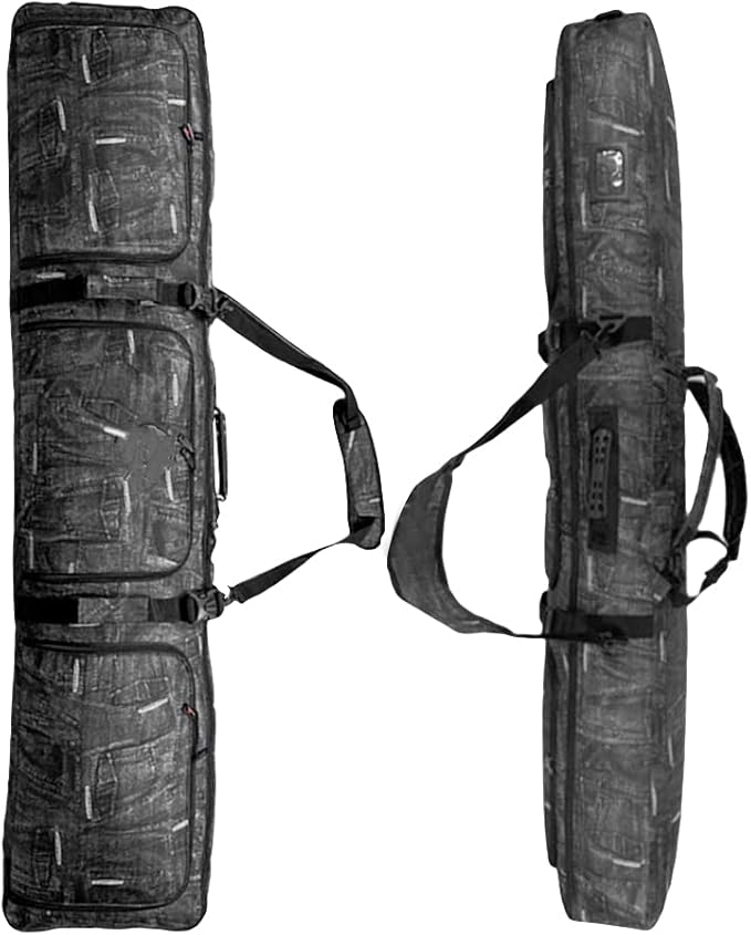 UNISTRENGH Padded Snowboard Bag With Wheels - Travel Bag for Single Snowboard and Snowboard Boots,Helmet,Clothes