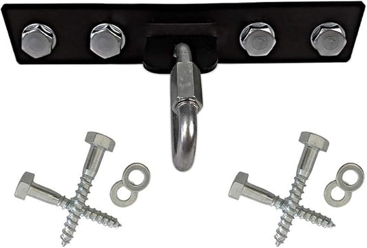 Qualward Heavy Bag Hanger Bracket for Wood Beam, Stainless Steel Swing Hangers Ceiling Wall Mount