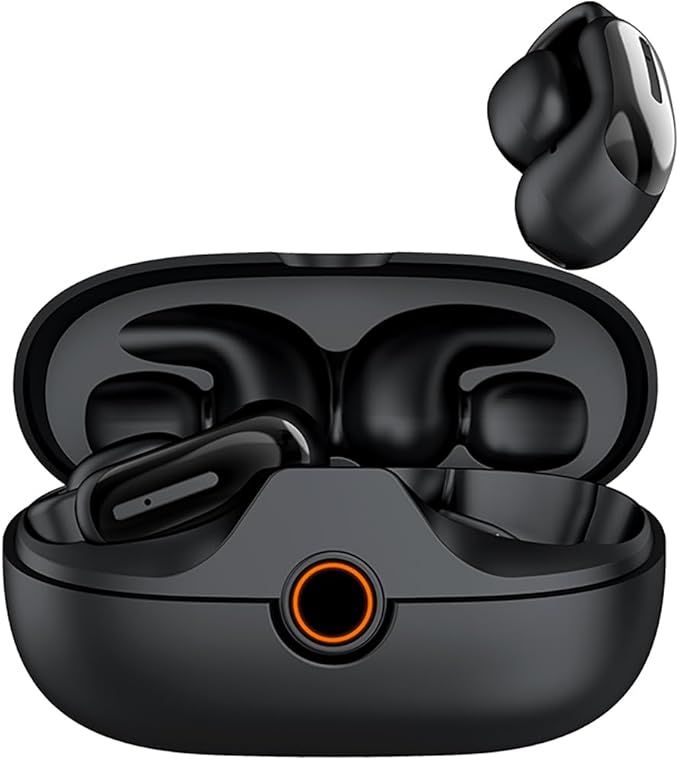 Open Ear Earbuds,Bluetooth 5.4Wireless Headphones,Lightweight Comfort Clip-On Earbuds with Mic for Clear Calls,36H Playtime,Touch Control,IPX5 Waterproof,Fit for Running Cycling Glasses Wearers