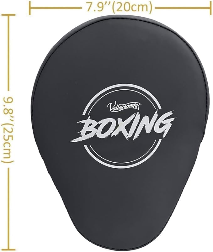 Valleycomfy Boxing Curved Focus Punching Mitts- Leatherette Training Hand Pads