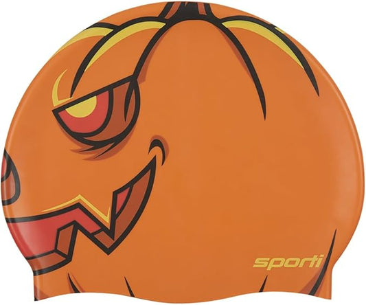 Sporti Silicone Swim Cap for Kids, Unisex Youth Swimming Cap, Protection Bathing Caps for Your Children, Aged 2-10