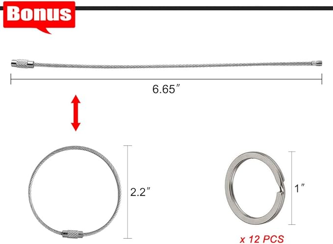 STURME 12pcs Carabiner Clip 3" Small Durable Carabiner Keychain Carabeaner Hooks