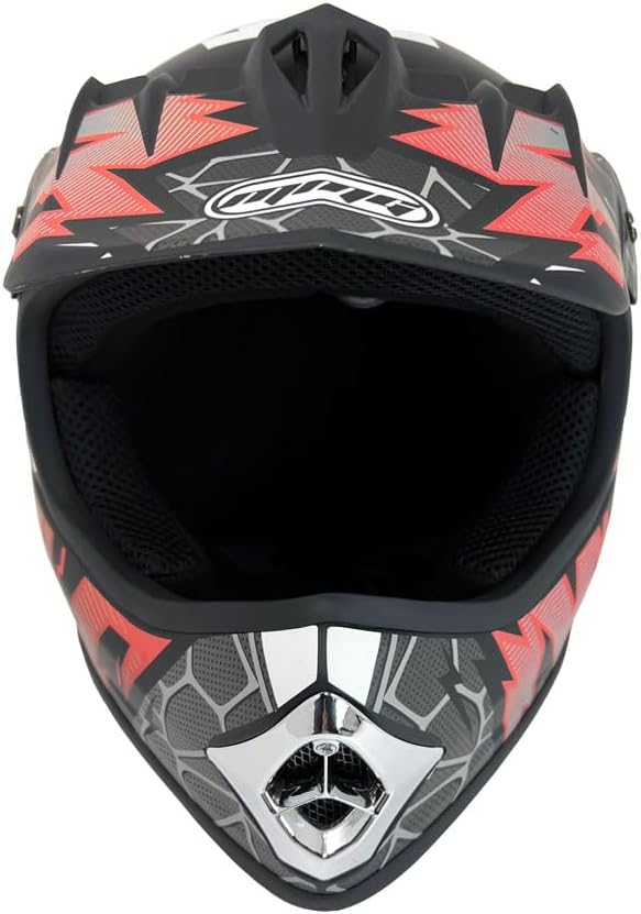 MMG Adult Motorcycle Off Road Helmet DOT - MX ATV Dirt Bike Motocross UTV - with Goggles