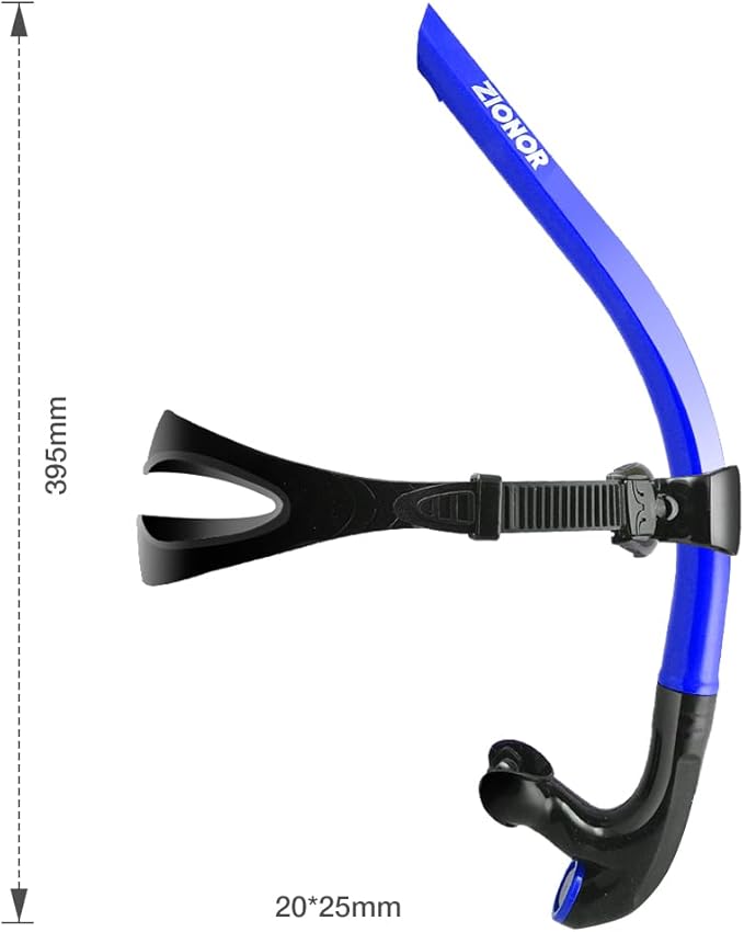 ZIONOR Snorkel Lap Swimming Swimmer Training Diving Snorkeling Comfortable Mouthpiece One-Way Purge Valve for Pool Open Water