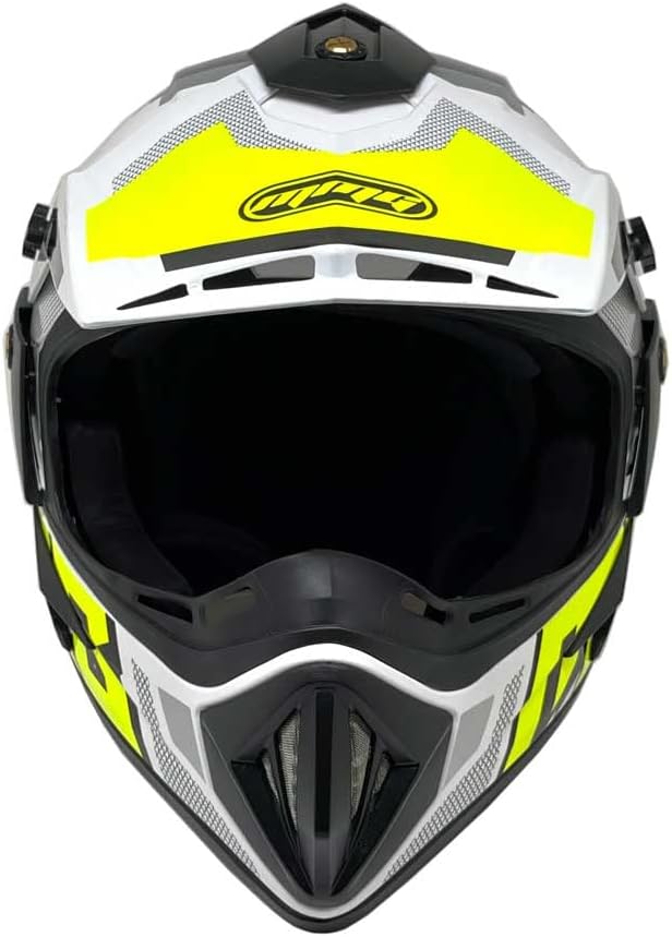 MMG Adult Motorcycle Off Road Helmet DOT - MX ATV Dirt Bike Motocross UTV - with Goggles