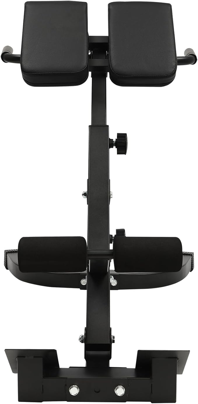 Multi-Functional Roman Chair Back Extension Machine, 8-Level Adjustable Hyperextension Bench Ab Sit Up Bench Upper and Lower Body Workout Machine Build Muscle for Gym, Home