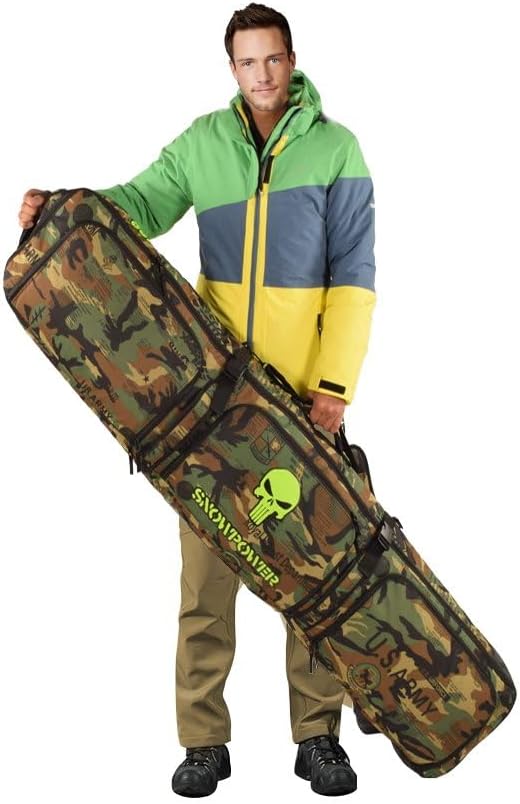 UNISTRENGH Waterproof Snowboard Bag Multi-compartment Adjustable Durable Snow Sports Equipment Backpack Bags for Air Travel