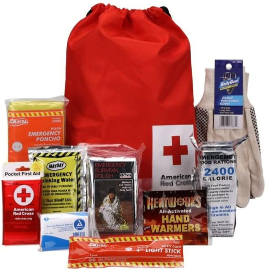 Officially Licensed Product, Car First Aid Survival Kit for Winter, 27 Piece Emergency Medical Supplies to Clean and Treat Minor Injuries, Keep Warm, and Signal for Help