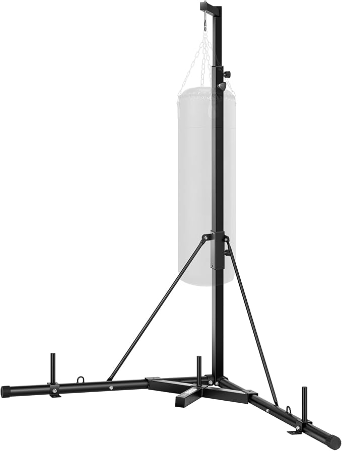 VIVOHOME Height Adjustable Foldable Heavy Duty Boxing Punching Bag Stand Steel Sandbag Rack Freestanding Up to 132 lbs for Home Fitness Stable