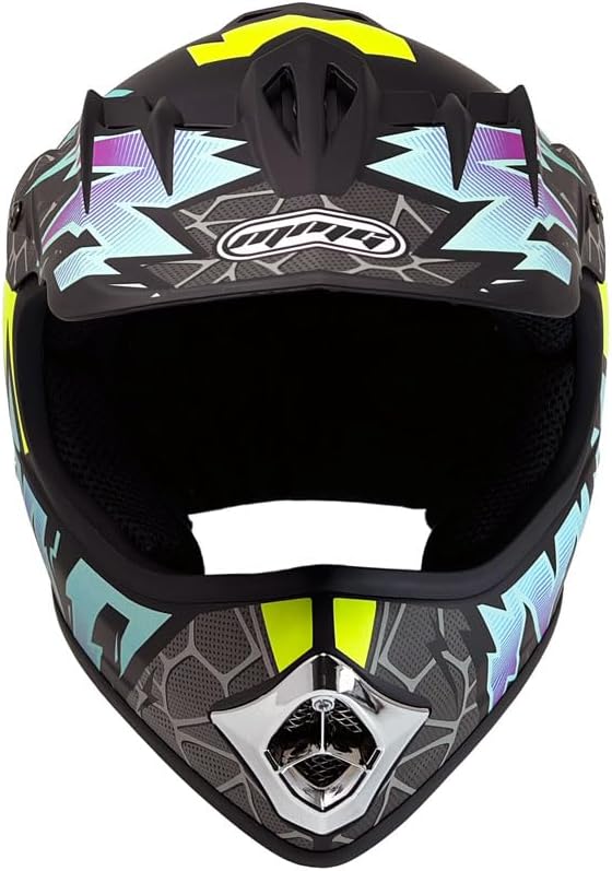 MMG Adult Motorcycle Off Road Helmet DOT - MX ATV Dirt Bike Motocross UTV - with Goggles