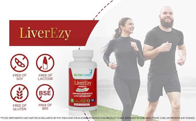 Liver Support Supplement–Supports Detox, Cleansing & Lipid Metabolism – with Bergacyn FF (Bergamot & Artichoke) – 30 LiverEzy Vegan Capsules