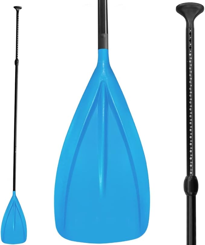 LBW 3 Piece SUP Paddle Board Paddle Floating Portable Paddleboard Accessories Adjustable Double Holes Lock Sturdy & Ergonomic for Surfing Beginner