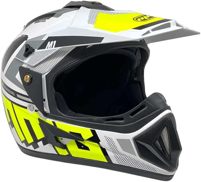 MMG Adult Motorcycle Off Road Helmet DOT - MX ATV Dirt Bike Motocross UTV - with Goggles
