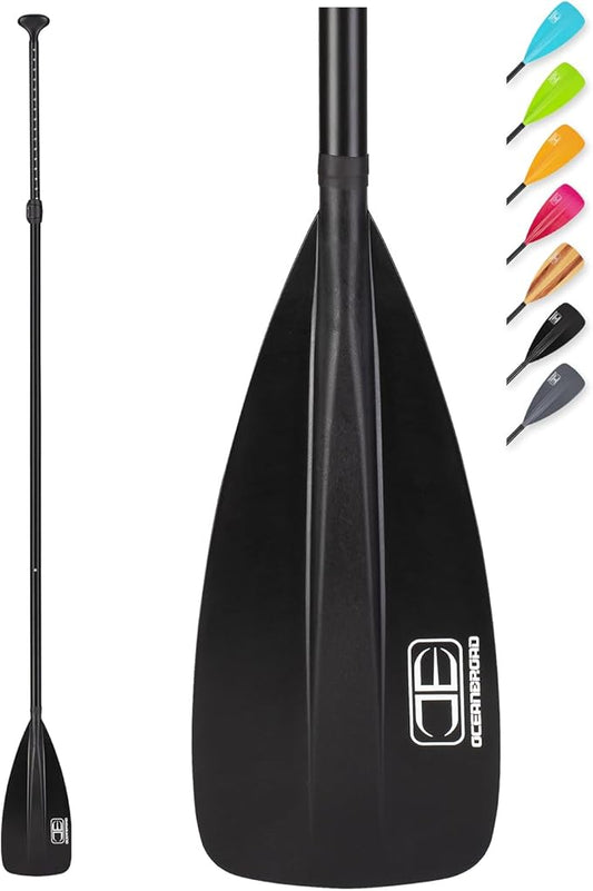 OCEANBROAD SUP Paddle - Adjustable Stand-Up Paddle for Paddleboard Kayak, Adjustable Aluminum Alloy Shaft with Reinforced Nylon Blades