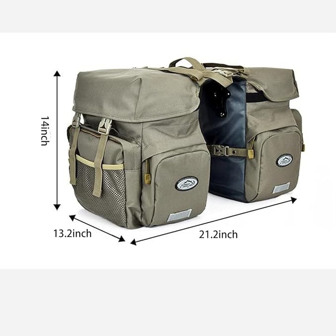 ZTZ Bike Bags for Bicycles Rear Rack, Waterproof Rear Bike Rack Bag with Rain Cover and Reflective Trim
