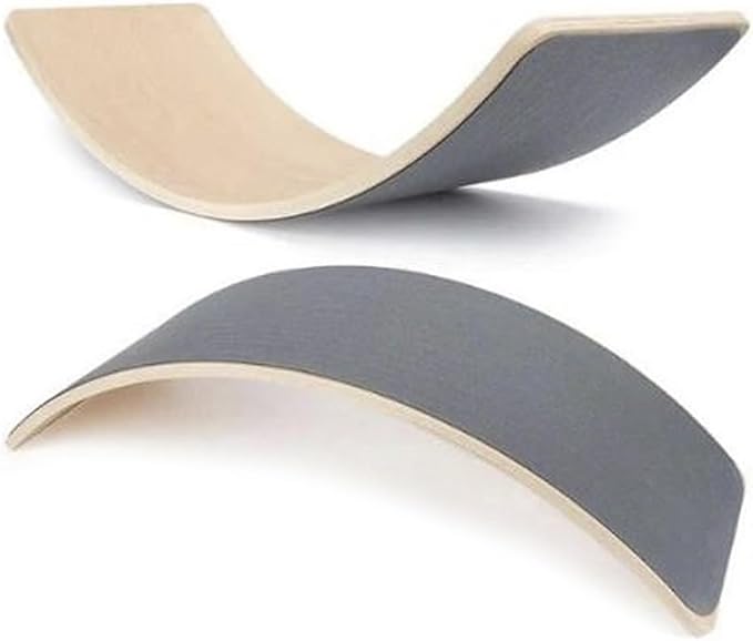 Wooden Wobble Balance Board Gentle Monster 35 Inch Rocker Board trainer, Yoga Curvy Board for Office & Classroom Adult (LIHG GREEN)