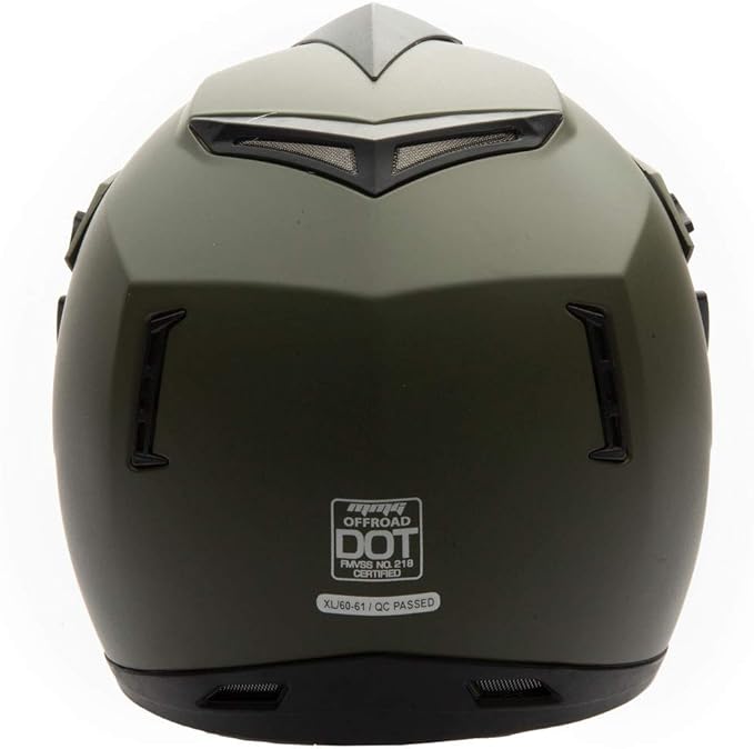 MMG Adult Motorcycle Off Road Helmet DOT - MX ATV Dirt Bike Motocross UTV - with Goggles