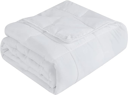 L'AGRATY Weighted Blanket - 60"x80" 15lbs Cooling Breathable Heavy Blanket Microfiber Material with Glass Beads for Adult All-Season Summer Fall Winter Soft Thick Comfort