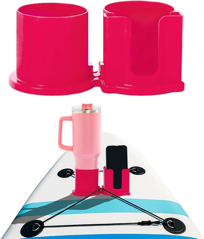 Paddleboard Cup Holder, Kayak Drink Holder for Paddle Board Cup and Phone Holder, Sup Surfboards Canoes Kayak Paddle Board Accessories for Types of Cup Bottle Drink