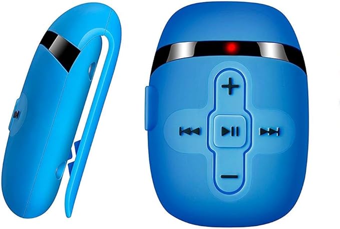 Waterproof MP3 Player for Swimming, Underwater Headphones with Short Cord, MP3 Waterproof Swimming Underwater 3 Meter, Shuffle Feature