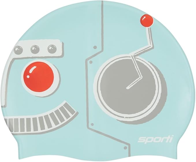 Sporti Silicone Swim Cap for Kids, Unisex Youth Swimming Cap, Protection Bathing Caps for Your Children, Aged 2-10