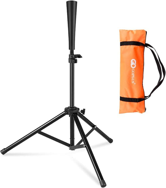 Goplus Batting Tee, Adjustable Baseball Softball Tripod for Batting Training Practice with Carrying Bag