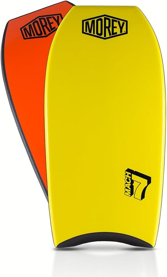 MOREY® Mach 7, Pro Bodyboard; Body Boards for Beach, Embedded Rod for Durability, Engineered with HDPE Slick Bottom for Speed (2025 Model)